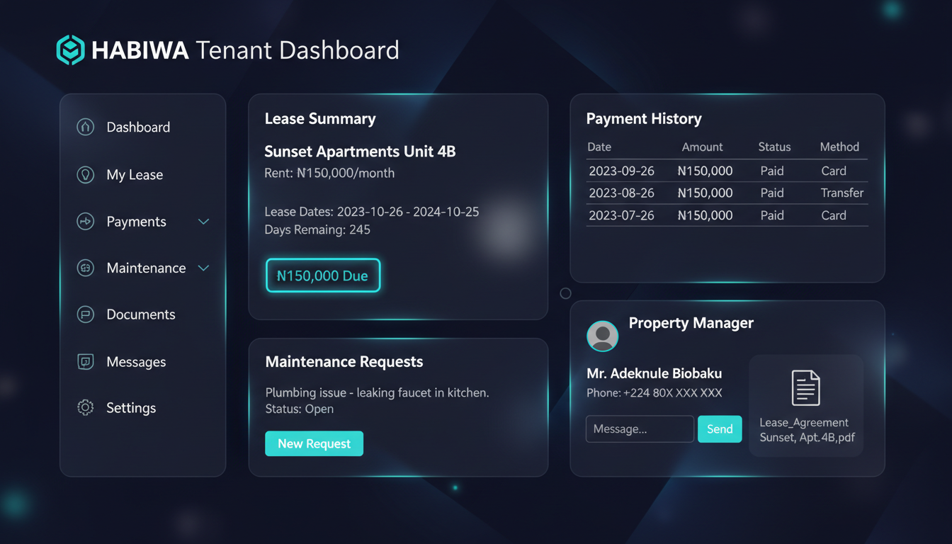 Habiwa tenant dashboard preview